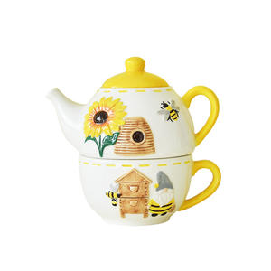 Vajilla de Porcelana Estilo Pastoral con Diseño de Abeja y Girasol, Juego de Vajilla para el Hogar, <span class=keywords><strong>Plato</strong></span>, Tazón, Taza, Creativo, Venta Caliente Transfronteriza - Product Image 5