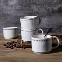 Mug à café en céramique nordique moderne, couleur personnalisée, jetable, compatible lave-vaisselle et micro-ondes, pour les fêtes, la maison et le bureau