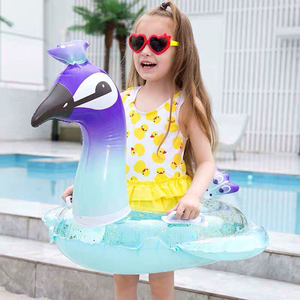 Transparent Sparkle Peacock Pool Float Inflatable <strong>Baby</strong> Water Seat Float <strong>Swimming</strong> <strong>Ring</strong> - Product Image 4