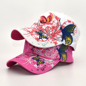 China Embroidered Butterfly Logo Cotton <b>Baseball</b> <b>Cap</b> - Product Image 2