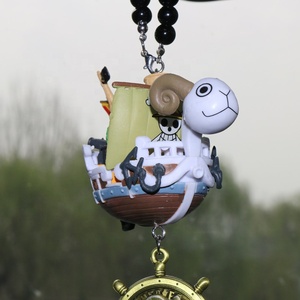 Cool Cartoon <span class=keywords><strong>One</strong></span> Pieces Ship Car Pendentif Avec Longes Décoration Figurines Anime Voiture Rétroviseur Pendentif Accessoires - Product Image 2