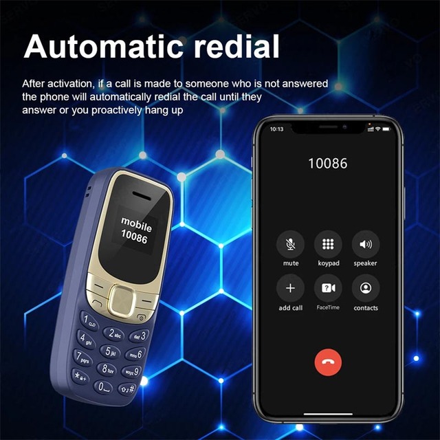 BM35 Ultra Small MobilePhone GSM 2G Dual SIM Card Support Wireless Dialing Magic Voice Blacklist Alarm Function Pocket Cellphone