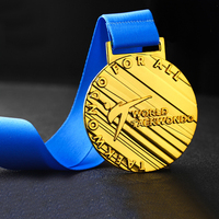 Medalla de Oro Personalizada de Metal para Tenis de Mesa, Judo, Natación, Baloncesto, Patinaje, con Cinta, Diseño de Medalla Milagrosa