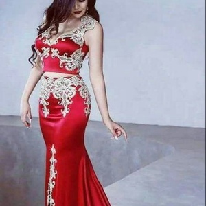 Robe élégante avec perles en verre de cristal, idéale pour mariage et fête, vêtement en pierre, idée de cadeau, nouveau, 2021 - Product Image 1