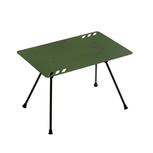 Mesa de acampamento dobrável portátil multifuncional IGT para acampamento ao ar livre, mesa de acampamento dobrável em liga de alumínio para piquenique tático