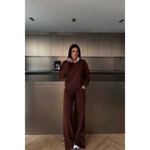 ชุดวอร์มกันลมระบายอากาศได้ดี สีน้ำตาล แบรนด์ Kassel สำหรับออกกำลังกาย ทรงเข้ารูป เหมาะสำหรับฤดูหนาว พิมพ์ลายแบบ Sublimation มีไซส์พลัสไซส์ ชุด 2 ชิ้น - Product Image 3