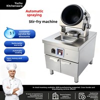 Machine à wok entièrement automatique de qualité commerciale en acier inoxydable, garantie nationale du fabricant direct, adaptée pour