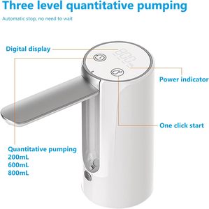 Bomba de Agua Eléctrica Portátil de Fábrica, Dispensador de Agua Plegable Recargable con Botón, Dispensador de Botellas de Agua - Product Image 3