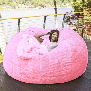 Compressed Extra Large Contemporary Foldable Sofa Bed Fluffy <strong>Bean</strong> <strong>Bag</strong> <strong>for</strong> Lying &amp; Sleeping - Product Image 3