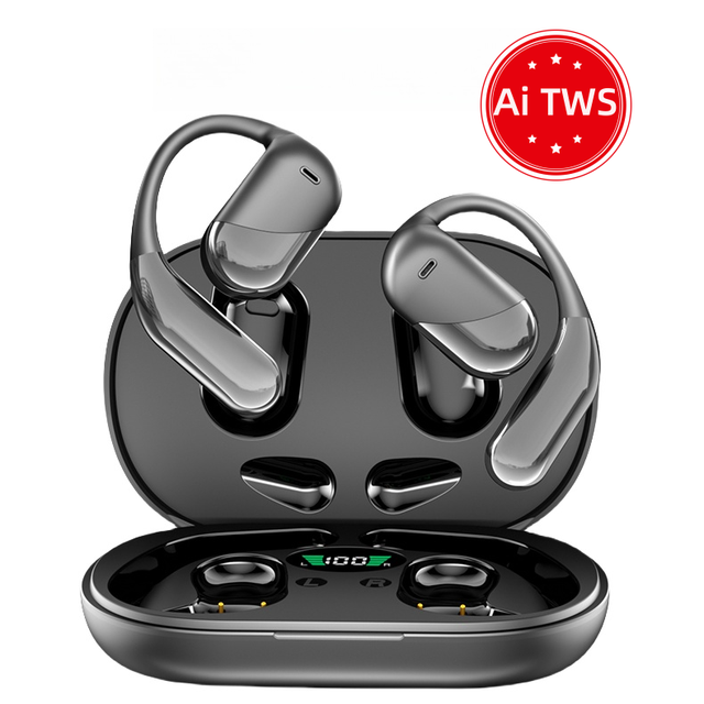 AI Translation TWS Earphones Touch Screen Digital Display Noise Cancelling (ANC/ENC) Simultaneous Interpretation for 5.4