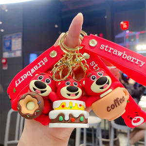 Llavero Creativo con Forma de Oso Glotón de Fresa, Colgante para Llaves de Coche, Exquisito Colgante para Bolso, Pequeño Regalo al por Mayor - Product Image 3