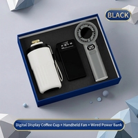 Neuerscheinung: Individuelles Logo Edelstahl Luxus Hochzeits- und Firmengeschenksets mit Kaffeetasse, Regenschirm, Mini-Ventilator, Werbeartikel fürs Büro