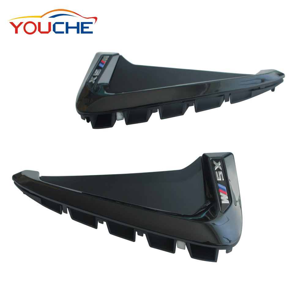 X5 F15 X5M ABS материал глянцевый черный авто боковой вентиляционный клапан боковое крыло вентиляционная отделка для BMW X5 F15 2014-2018