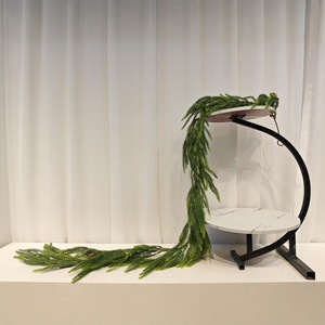 Guirnalda de Navidad para escaparates, decoración de ventanas de tiendas, colgante para puertas, plantas verdes artificiales estilo bosque - Product Image 3