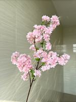 Branche de cerisier artificielle de haute qualité, rouge, longue tige, fleur de soie Sakura pour la décoration de mariage et de la maison