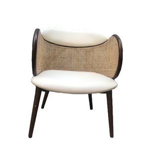 Silla de comedor de ratán natural de tipo europeo, muebles versátiles para exteriores para hoteles, patios, parques, Apartamentos - Product Image 1