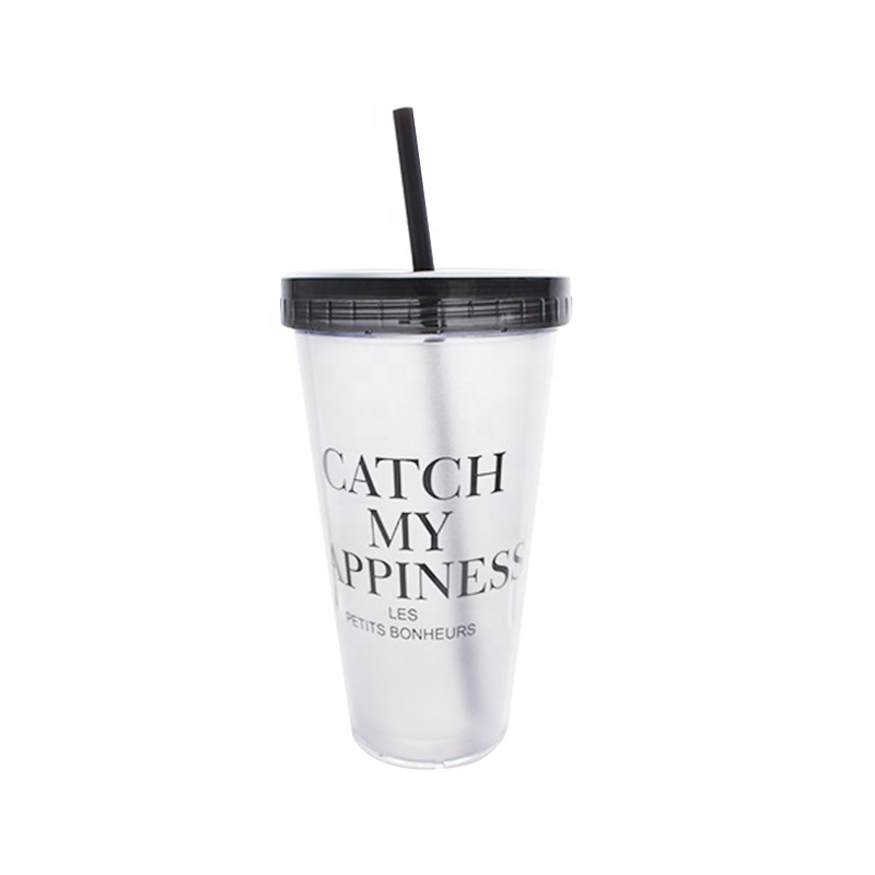 [Производитель Гуандуна] матовые пластиковые чашки с крышкой и соломинкой профессиональная Настройка Сублимация и шелкография стакан