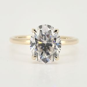 1ct Solitarie Moissanite anello S925 GRA certificato VVS Moissanite anello di fidanzamento anello di Moissanite nuziale - Product Image 2