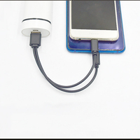 Câble USB 2-en-1 à charge rapide de type moulé, répartiteur de câble double Micro USB C en Y pour la charge de 2 téléphones