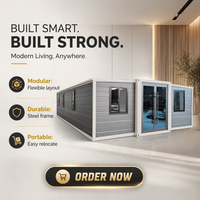 Maison conteneur en acier personnalisable, moderne, extensible, respirante, 3 chambres, couleur sur mesure, 20ft/30ft/40ft, pour supermarché ou salon