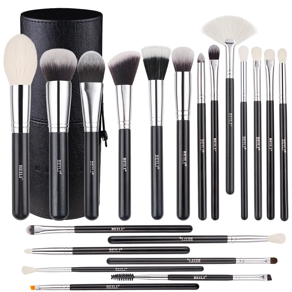 BEILI 20pcs Fluffy Makeup Brushes Set for cosmetics Foundation Contour Powder Eyeshadow Cosmetic Tools