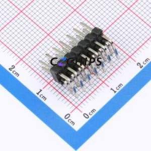 A254AD-WS07P-PC030 Pin Header Bent Lead Through Hole,P=2.54mm Connector 2x7P Square Hole Double Row 14P - Product Image 2
