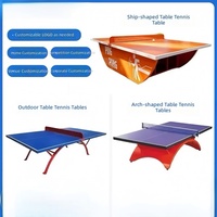 Tables de Tennis de Table Pliables pour l'Extérieur, Conformes aux Normes Nationales, Design Arqué Multi-Spécifications, Vente en Gros pour Fabricants