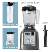Blender, Food Processor, dan Juicer 3-in-1 Heavy Duty dengan Bodi Plastik untuk Dapur, Hotel, dan Komersial