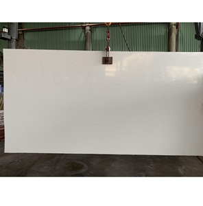 High Quality <b>Artificial</b> White Quartz Slab Stain Resistant Engineered <b>Stone</b> Material for Home Renovation Low Price - Product Image 1