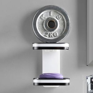 Customizable No-Drill Wall-Mounted Holder With <b>Drip</b> <b>Tray</b> - Self-Draining Bathroom Soap Dish for Promotional Gifts - Product Image 5