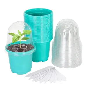 Olla de germinación de 4 pulgadas con cúpula Garden Hook Up Cup Plántula para interiores