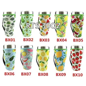 Sublimation 12Oz 12 32 Oz 20Oz 30Oz Tumbler Car Solid Cup Cover Cooler Skinny Marble Bag Sleeve With Handle Neoprene Cup Holder
