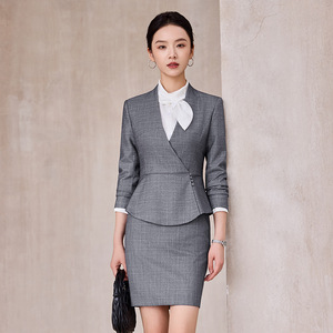 Women's Professional Suit Set Short Skirt Work Uniform Receptionist Office Wear Fall 2025 - Product Image 3
