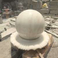 Fontaine de boule de pierre de sphère rotative de marbre décoratif de jardin extérieur personnalisé de haute qualité