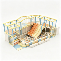 HELLO CAT Aire de jeux intérieure souple pour tout-petits, structure en métal ABS, mini-ville, maisonnette de garderie, château de jeu pour enfants