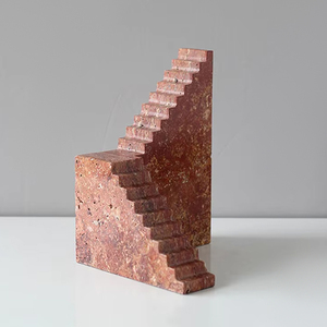 New Products Wholesale White <strong>Red</strong> Marble Trapezoidal Desktop Decorations Sample Room Home Hotel Office - Product Image 1