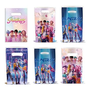 Marchandises Kpop Devil Girl : Bannière d'<span class=keywords><strong>anniversaire</strong></span>, Support à gâteau, Étiquette suspendue, Marque-page, Piñata, Sac cadeau, Boîte à bonbons, Décoration de fête Demon Hunter - Product Image 5