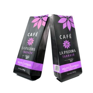 Túi đóng gói cà phê cao cấp | Túi gusset bên in tùy chỉnh có van cho hạt cà phê Espresso rang - Product Image 1