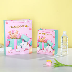 Bolsa de Papel con Logotipo Impreso, Precio Económico, Venta Caliente 2026, Bolsas de Regalo Personalizadas de Papel Kraft para Compras, Color Rosa, para el Día de la Madre, Mujeres, Españolas - Product Image 4
