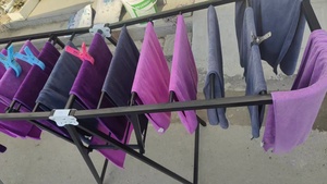The Salon Clothes Rack the Floor-standing Drying Rack the <b>Folding</b> Clothes Rack and the Towel Drying Rack - Product Image 2