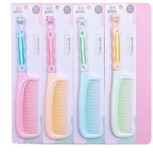 Peine de plástico con estampado de dibujos animados y aroma a trigo, ligero, para niños y mujeres, colores variados - Product Image 3