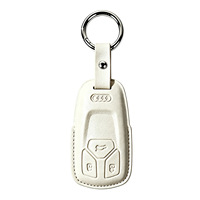 Housse de clé pour Audi avec porte-clés, compatible avec Audi A3 A4 A6 A7 A8 Q7 Q8 S3 TT R8 S6 RS6 RS7, étui de protection pour clés intelligentes en cuir