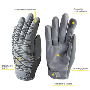 Guanti da Meccanico Certificati CE, Unisex, Antiscivolo, Touchscreen, Traspiranti, con Polsino Regolabile, in Microfibra Resistente - Product Image 2