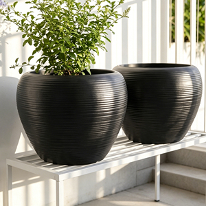 Grenzüberschreitender Kunstkeramik-Blumentopf, Schwarzer Apfeltopf, Luxuriöser Hochwertiger Verdickter Kugelförmiger Nordischer Gartentopf - Product Image 1