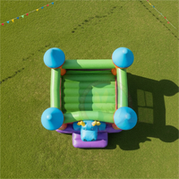Dessin animé hippopotame gonflable videur personnalisé thème Animal maison de rebond château gonflable pour enfants fête d'anniversaire aire de jeux extérieure