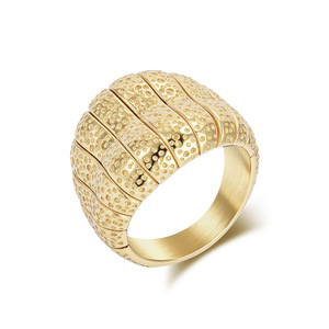 Geometric Fashion Titanium Steel <b>Ring</b> For Women Steel Gold Color Gift Jewelry - Product Image 1