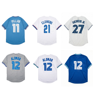 Camisetas de Béisbol Estilo Vintage para Hombre, Cosidas, 12 <span class=keywords><strong>Roberto</strong></span> Alomar, 21 Roger Clemens, 27 Vladimir Guerrero Jr., 29 Joe Carter, Tallas S-3XL - Product Image 1