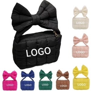 Borsa a Mano Imbottita Casual da Donna DICHOS Personalizzata - Nuova Moda, Piccola Borsa Quadrata Trapuntata con Fiocco per lo Shopping - Product Image 1