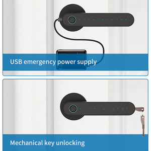 Nhà Máy Trực Tiếp Thông Minh Trong Nhà An Ninh Khóa Cửa Thông Minh Keyless Mật Khẩu Vân Tay Mở Khóa Cửa Gỗ Xử Lý Đám Mây Dữ Liệu - Product Image 6