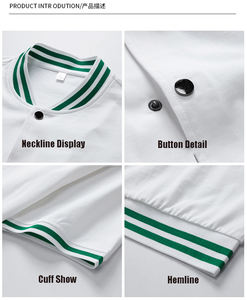 New Ins Uniformes de baseball personnalisés pour les jeunes Maillot de coton à fond côtelé à simple boutonnage Design respirant et décontracté - Product Image 3